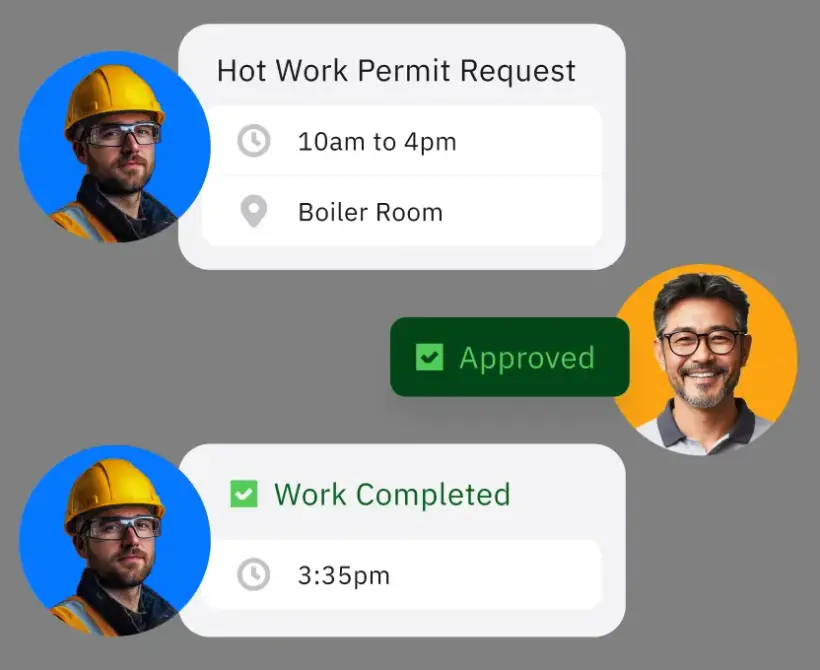 Permits to Work in the Tekmon app