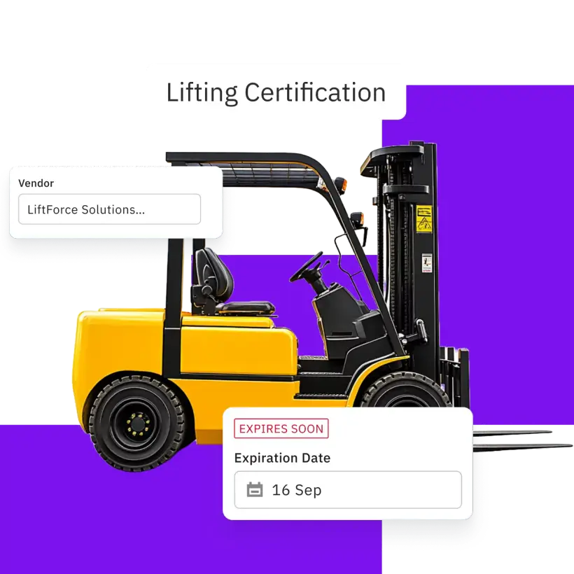 Equipment Certifications in the Tekmon app